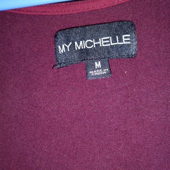 Red Maroon Blouse Top - Picture 4 of 4